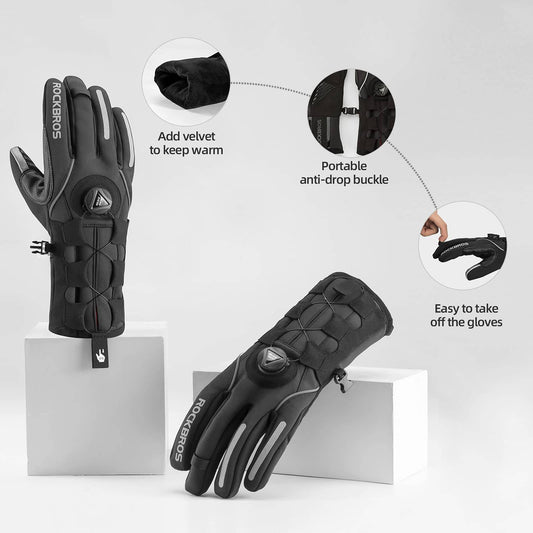 ROCKBROS Winter Ski Gloves Touchscreen Design Windproof Unisex