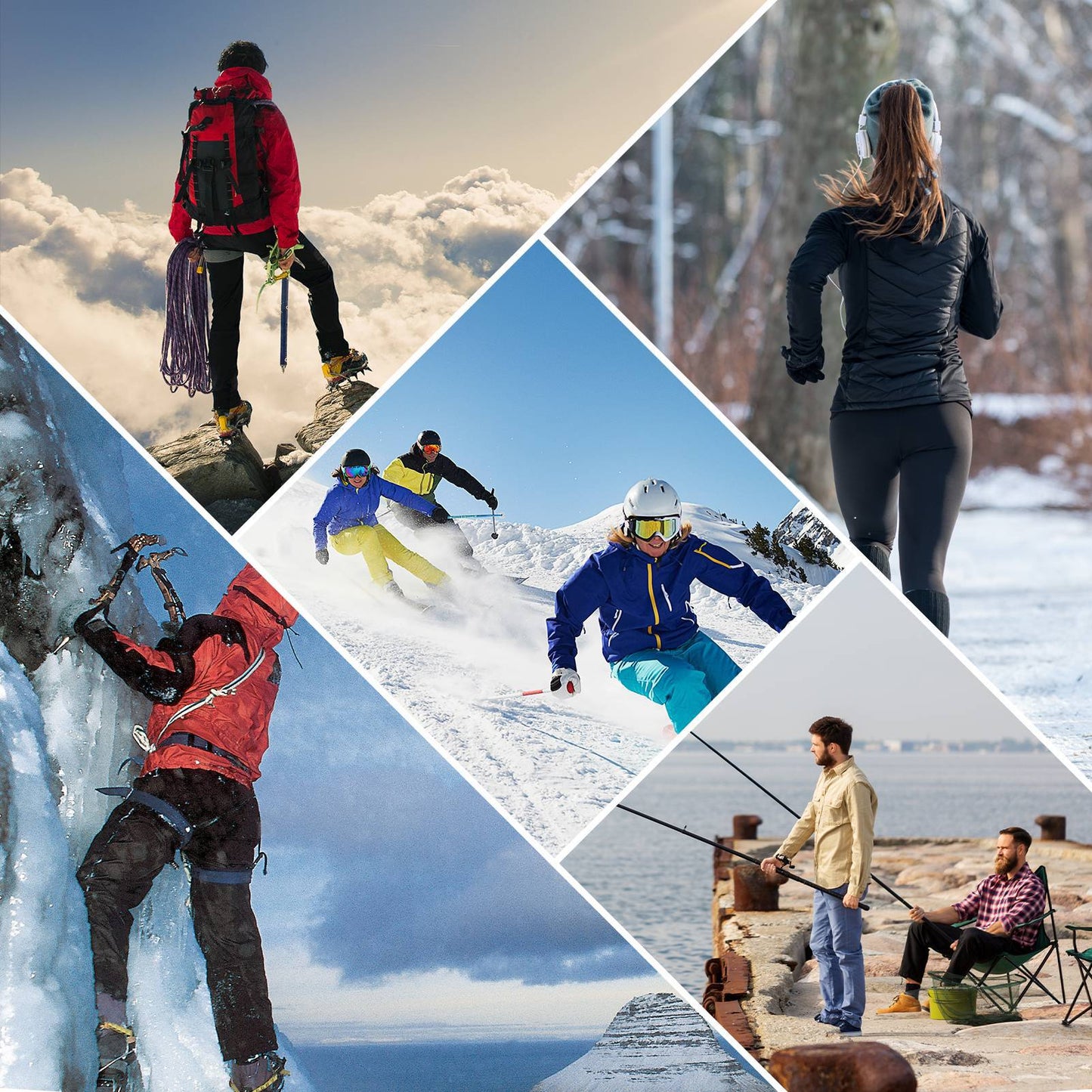 ROCKBROS Winter Hat Warm Knit Hat for Cycling & Skiing Black