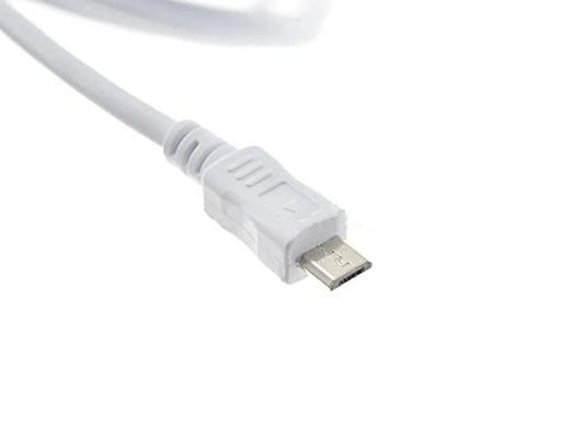 System-S 2 m Micro USB snúra gagnasnúra hleðslusnúra í hvítu