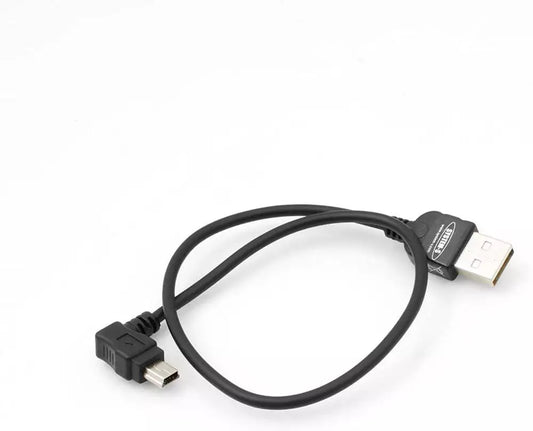 System-S Mini USB snúra með 90° rétthyrndum tengi, 90 gráður vinstri horn, 30 cm