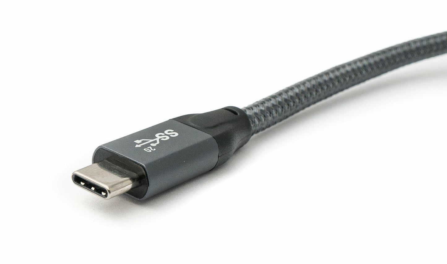 System-S USB 3.1 Gen 2 100W cable 100 cm Type C male to male angle braided