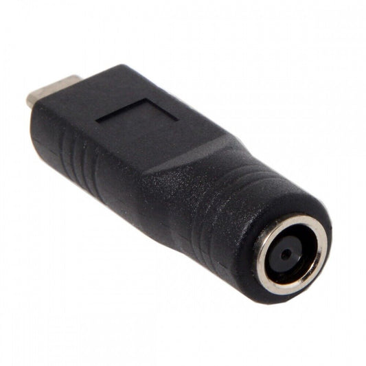 SYSTEM-S USB 3.1 millistykki af gerð C karlkyns í DC 20 V 7,4 x 5,0 mm karlkyns snúru í svörtu
