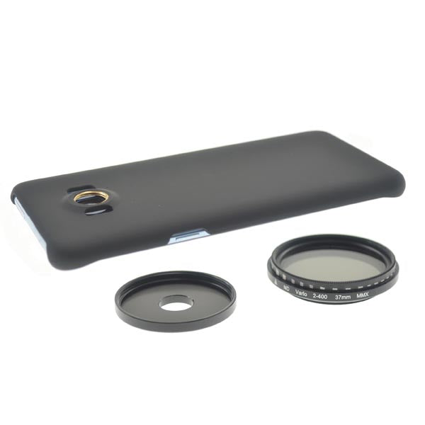 SYSTEM-S ND sía 37 mm Hlutlaus þéttleikasía Grár sía Stillanlegt hulstur fyrir Galaxy S8+