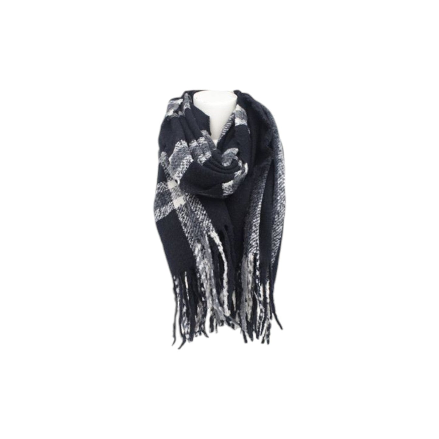Winter Damen Schal » Winterschal kariert » Cashmera Soft » Damenschal » Fransenschal 180 x 65 cm