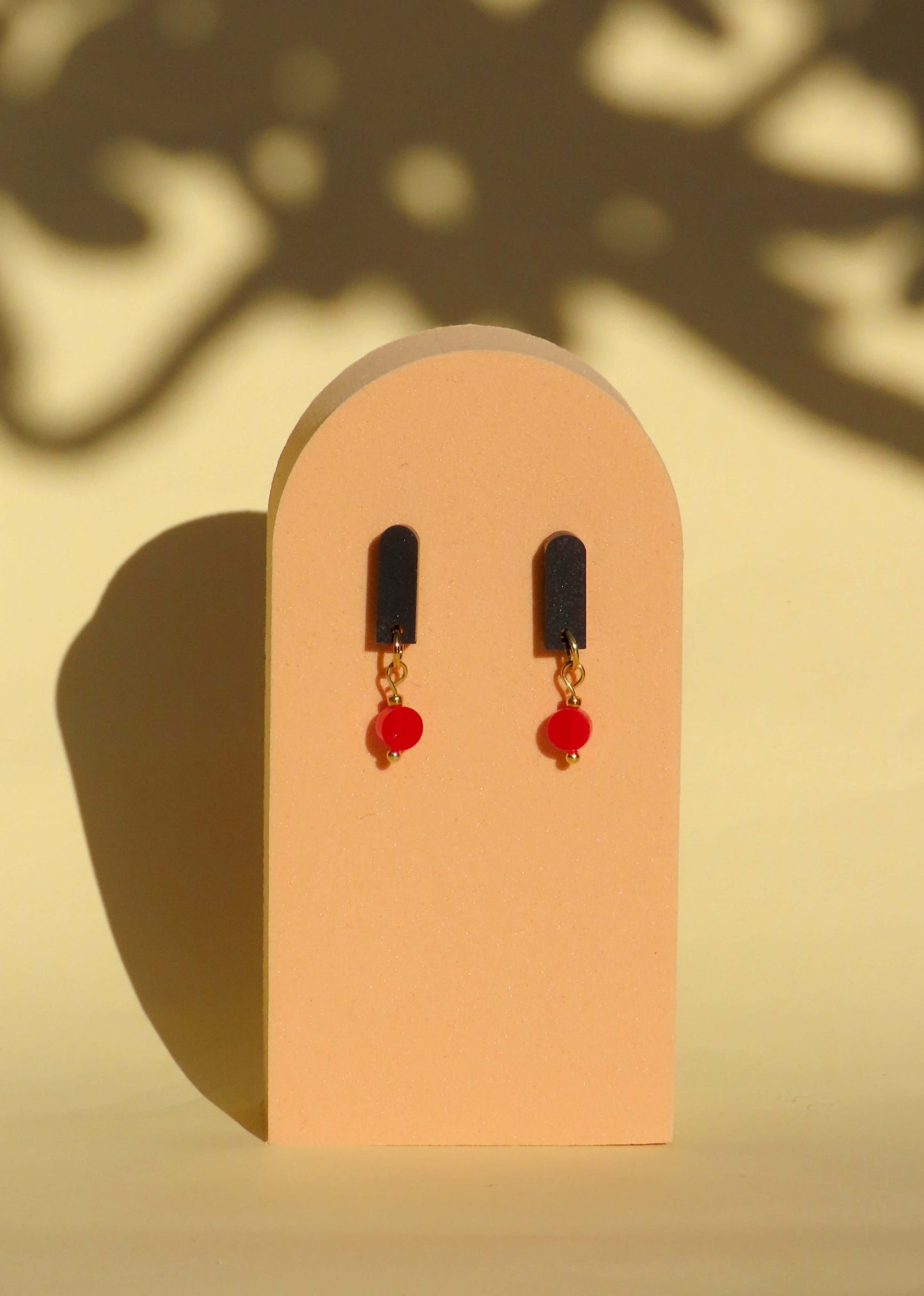 Black Red Paula Earrings
