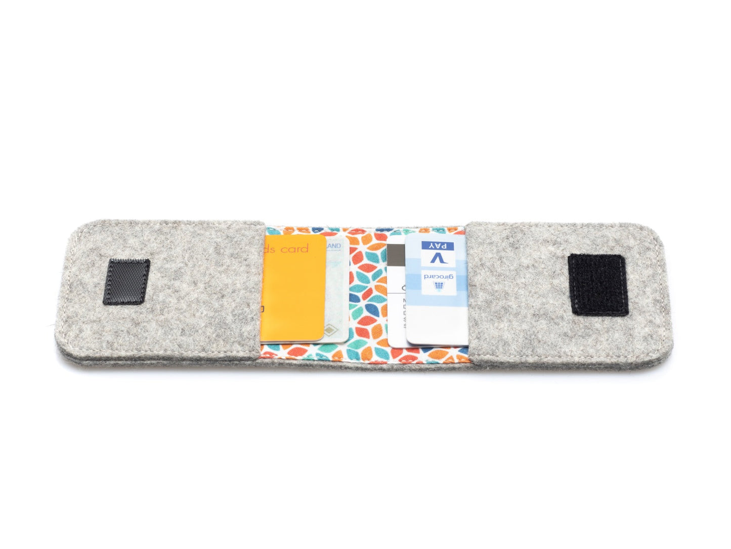 EC Karten Etui aus Filz | hellgrau - Colorful