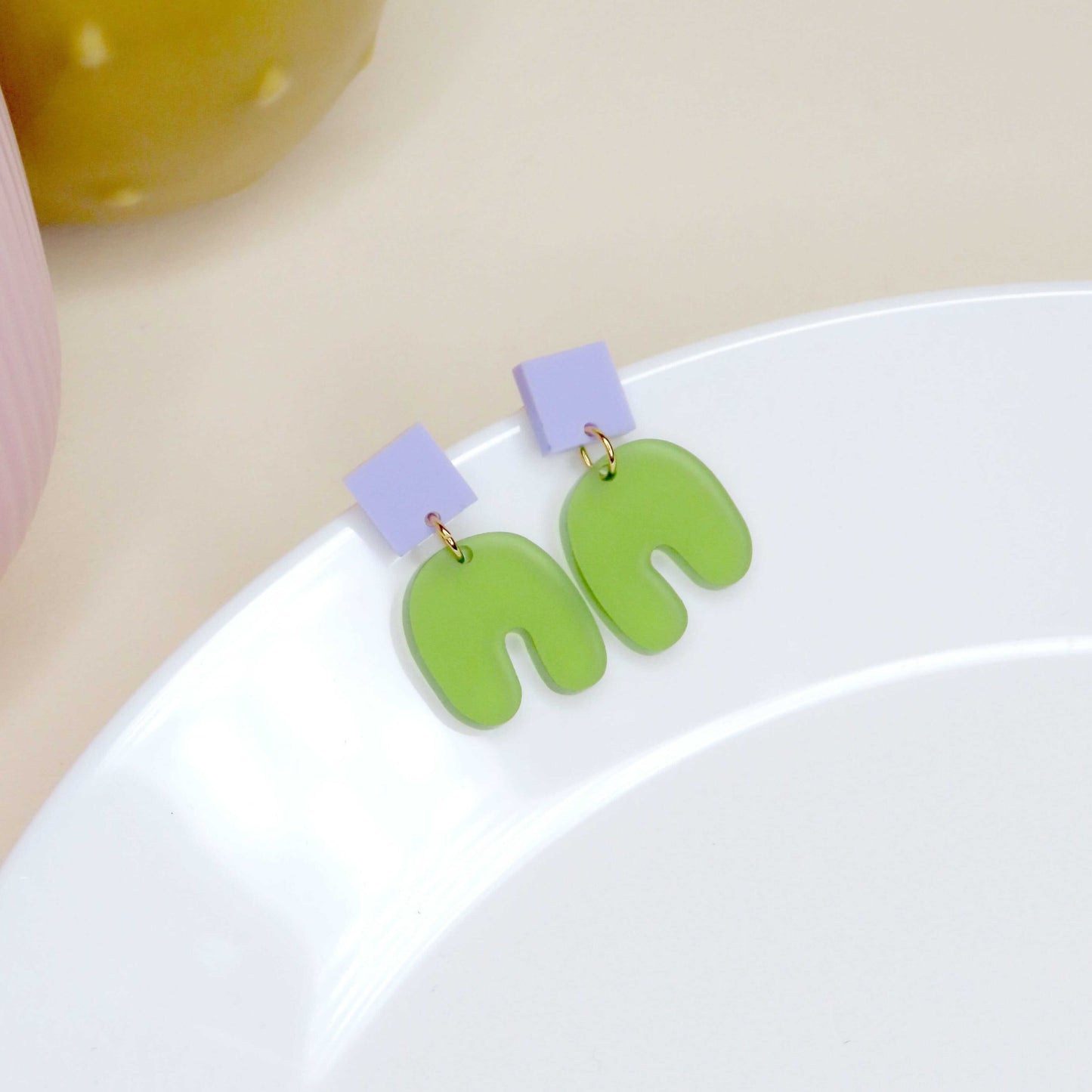 Squishy Square Arch Bogen Ohrringe