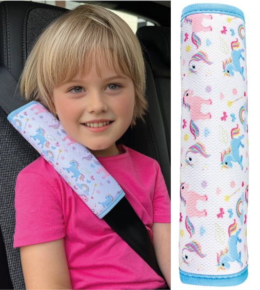 Car seat belt protector unicorn