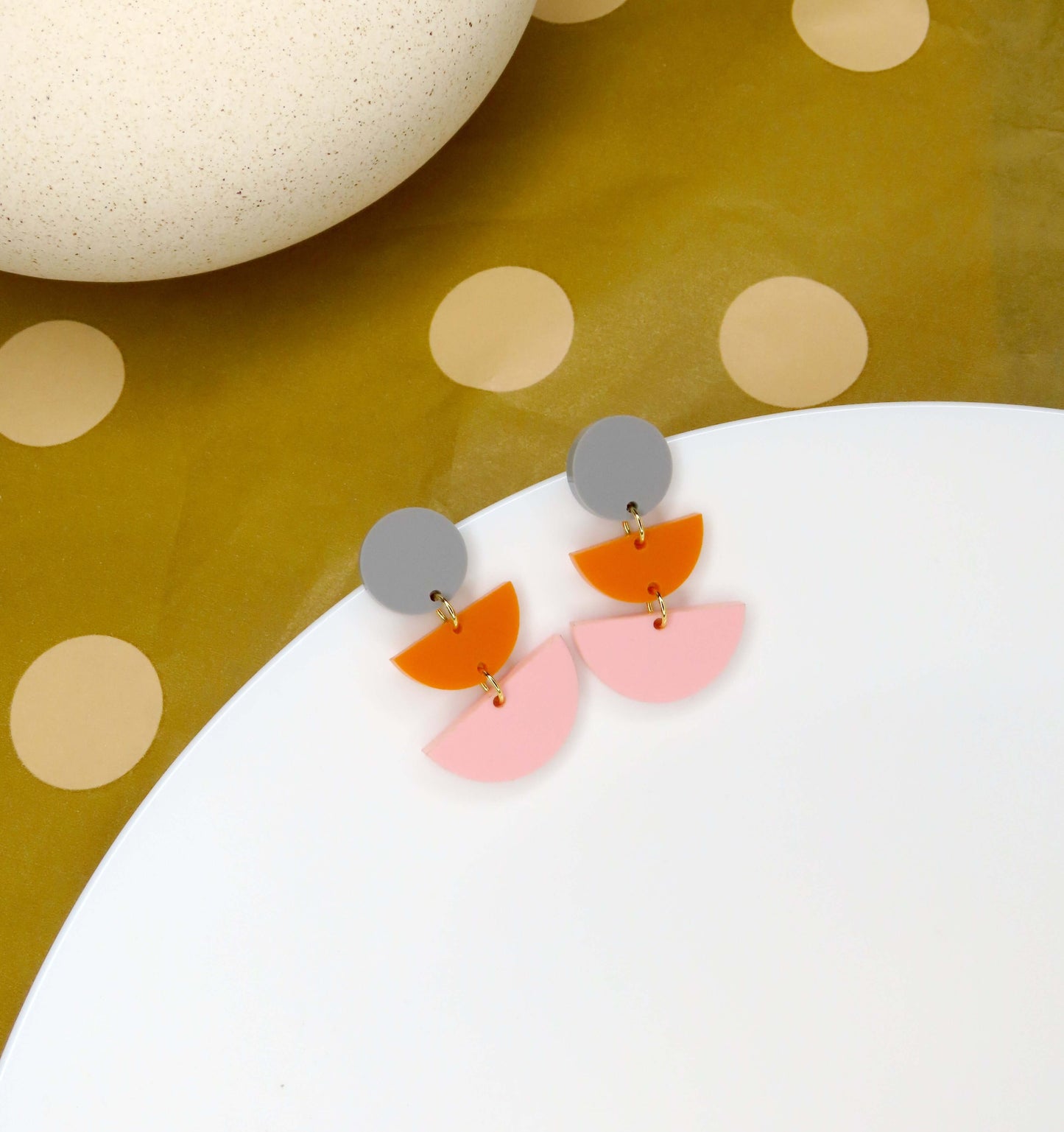 Three Pastels Statement Ohrringe