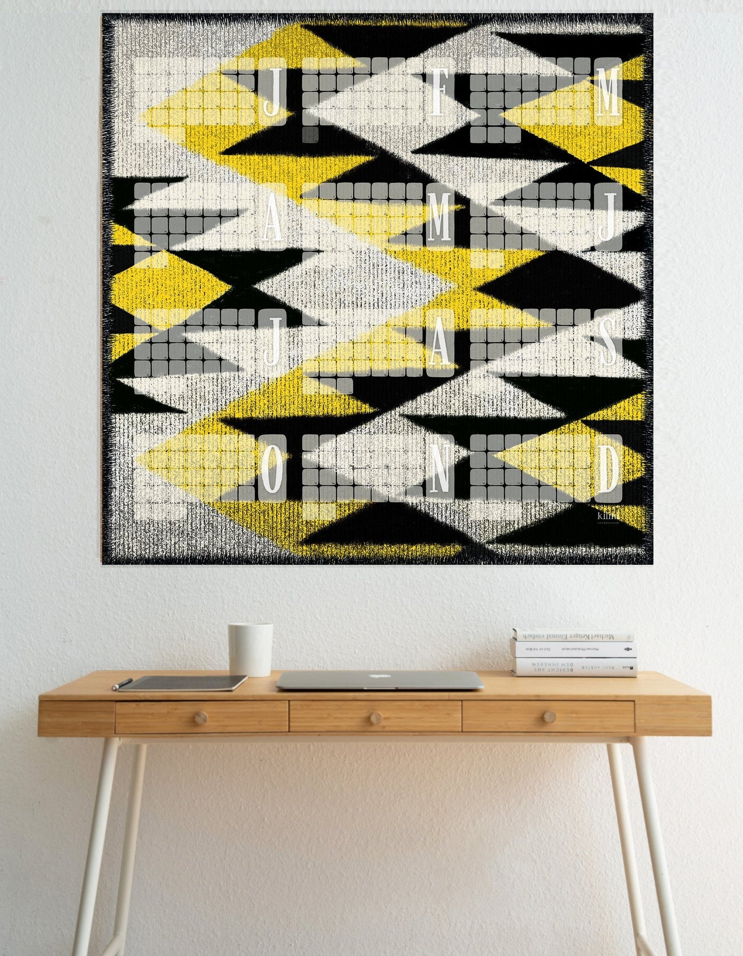 Wall calendar // Kilim Tiger yellow