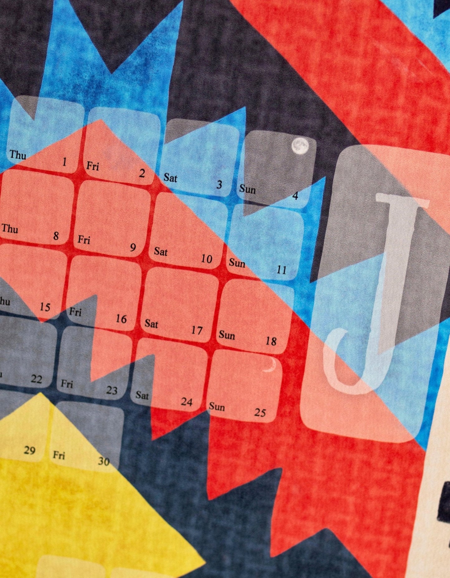 Takmörkuð upplaga af veggdagatali // Kelim Classic rautt