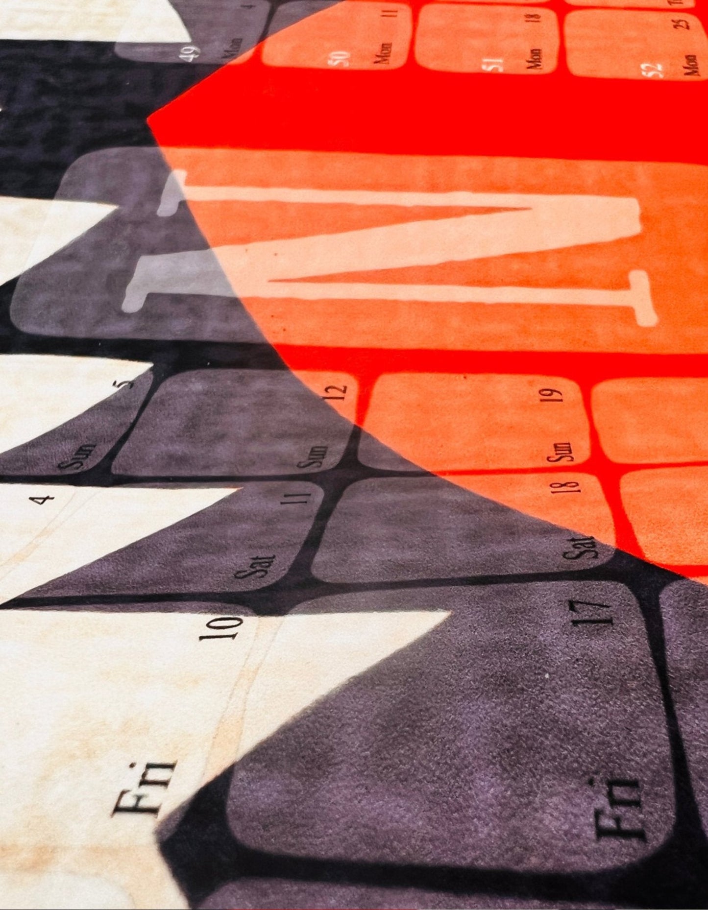 Takmörkuð upplaga af veggdagatali // Kelim Classic rautt