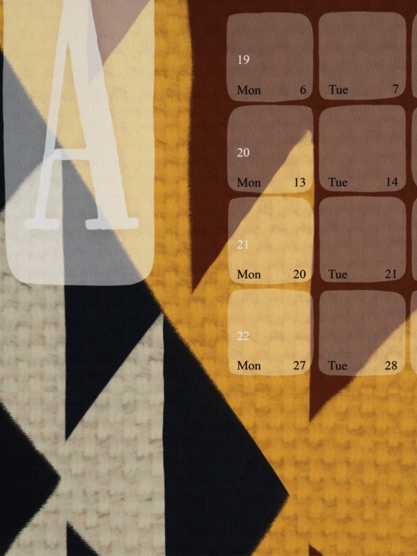 Wandkalender // Special Edition: Kilim Peacock braun