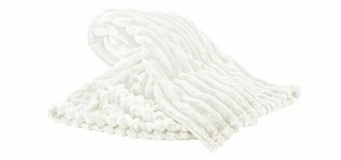 Breitcord Wohndecke XL 150 x 200 cm » dicke Kuscheldecke von 1000 Gramm » Couchdecke » Glitzer Decke