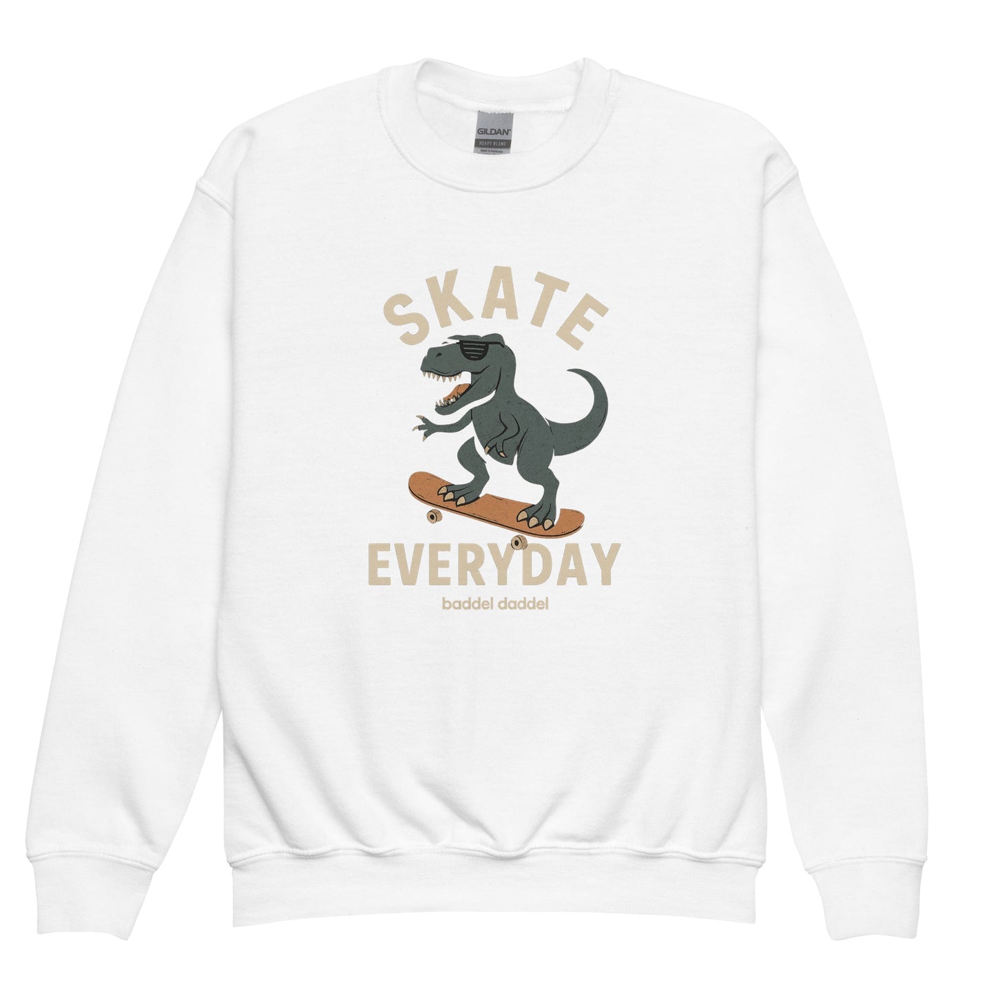 Rundhals-Pullover Dino Style – Abenteuerlicher Look im Baddeldaddel Design!