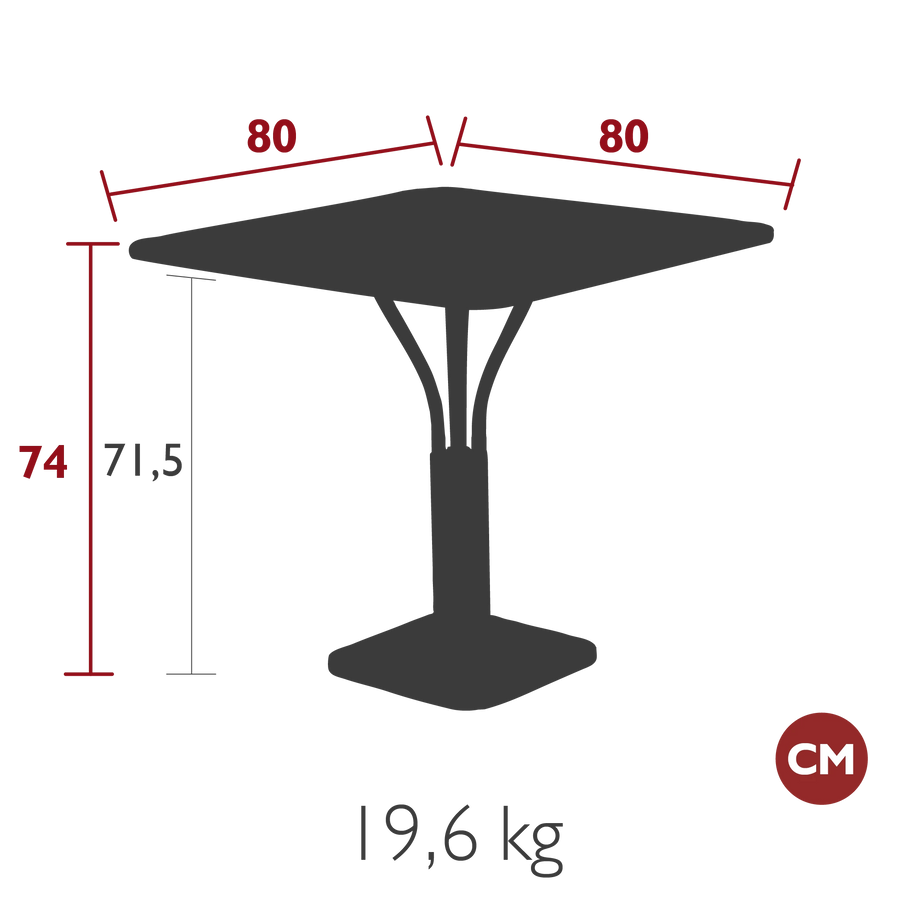 B-flokks Fermob Luxembourg borðstofuborð, garðborð, borðstofuborð. Sjá texta/mynd.