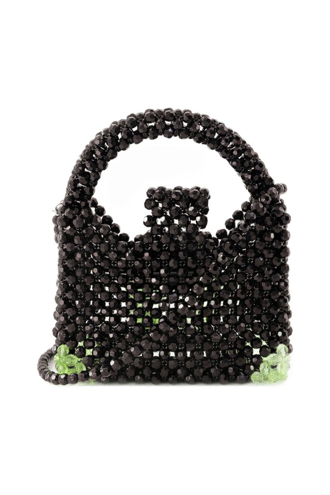 Perlenhandtasche - Germanier - Perlen - Schwarz