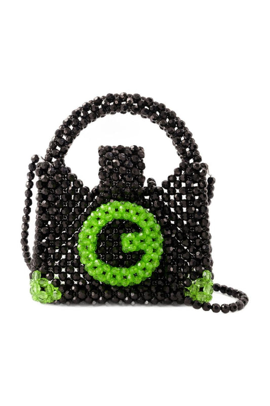 Perlenhandtasche - Germanier - Perlen - Schwarz