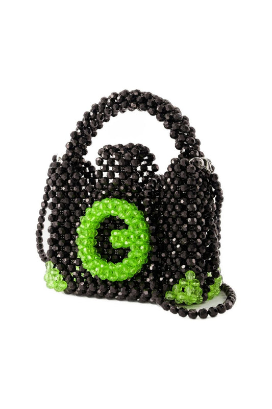 Perlenhandtasche - Germanier - Perlen - Schwarz