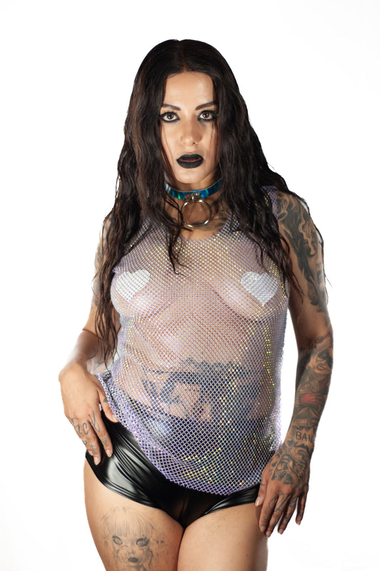 Shiny Hollow Out Shirt