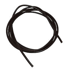 Leðursnúra úr kringlóttu nautalundi 2 mm, svartlituð, ca. 1 m