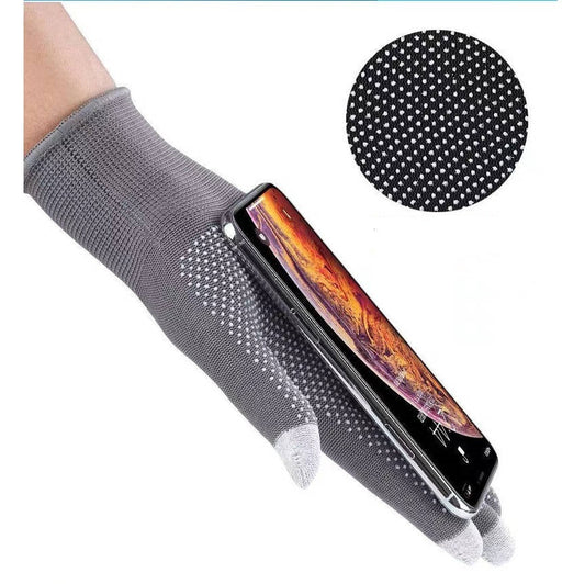 SYSTEM-S Anti-Slip Fabric Gloves for Smartphones Touch Screens in Black