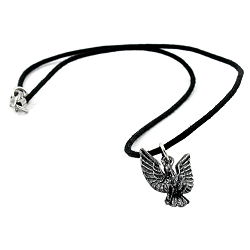Kette 17x15mm Zinn-Anhänger kleiner Adler 45cm