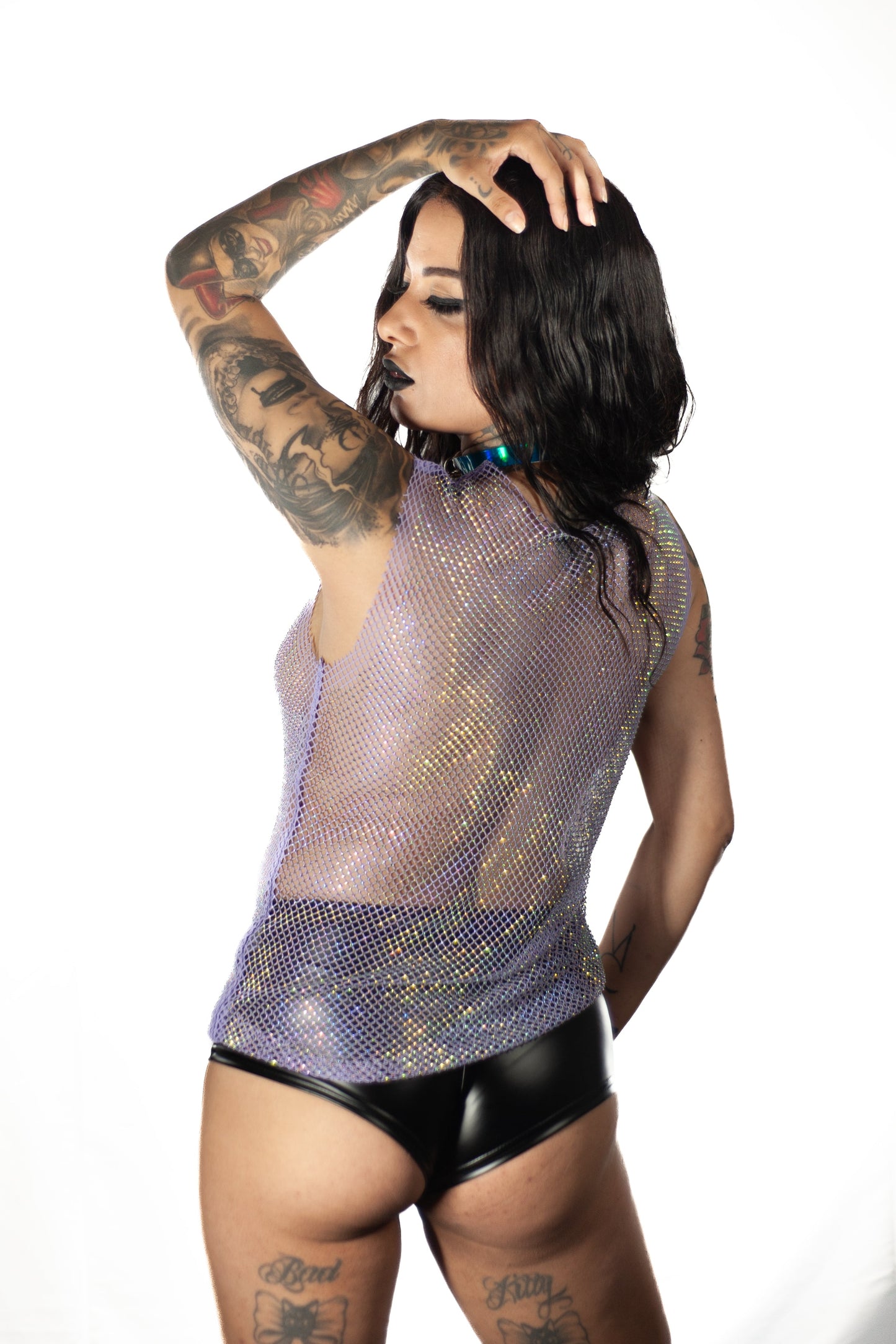 Shiny Hollow Out Shirt