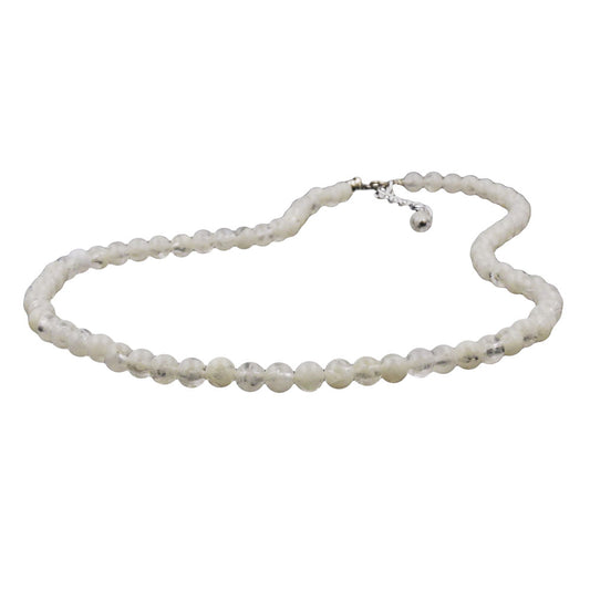 Keðja 6mm perluplast kristal-kremlituð 45cm