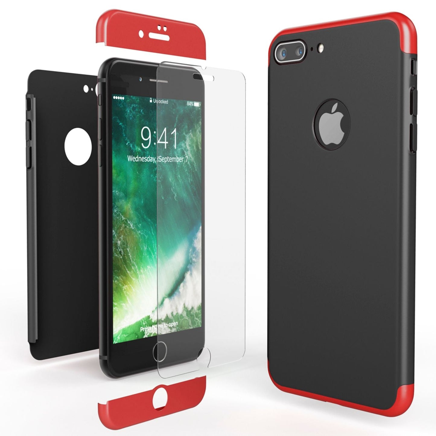 Apple iPhone 7 Plus Rundum Handy Hülle mit Displayschutz von NALIA, 360° Case