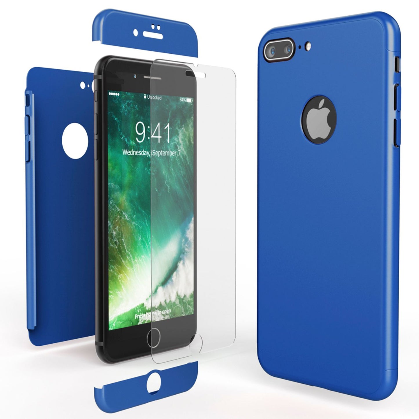 Apple iPhone 7 Plus Rundum Handy Hülle mit Displayschutz von NALIA, 360° Case