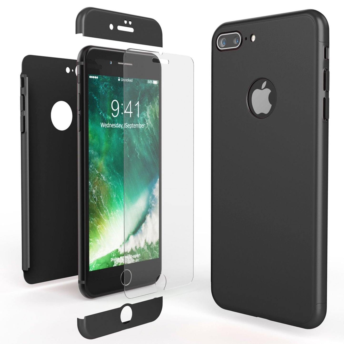 Apple iPhone 7 Plus Rundum Handy Hülle mit Displayschutz von NALIA, 360° Case