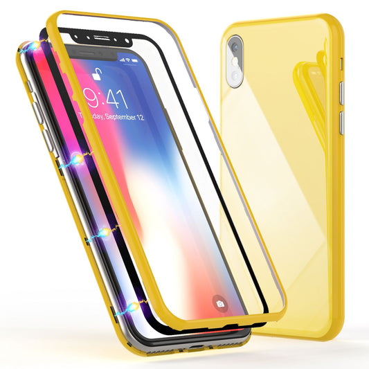 NALIA 360° Magnet Hülle für iPhone XS Max, Slim Hard Case mit Display Schutz