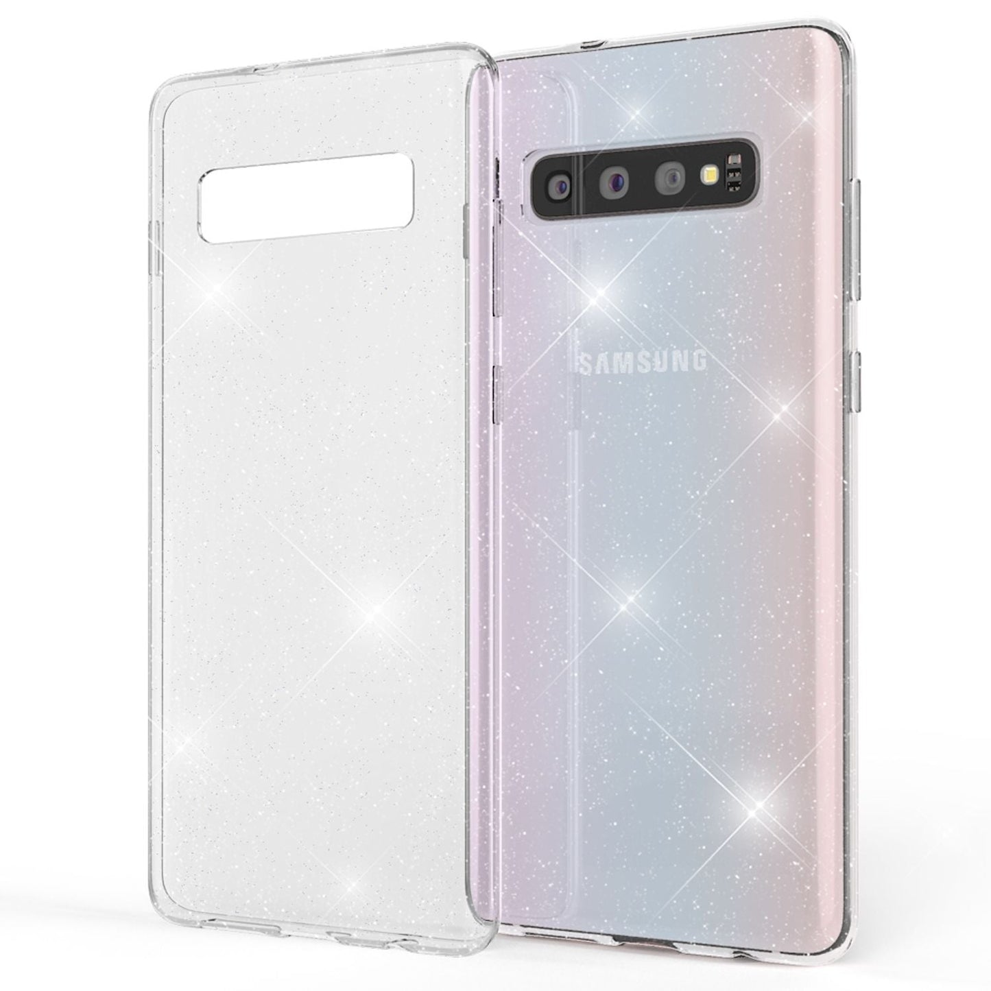 NALIA Glitter Case compatible with Samsung Galaxy S10, Glitter Case Phone Case