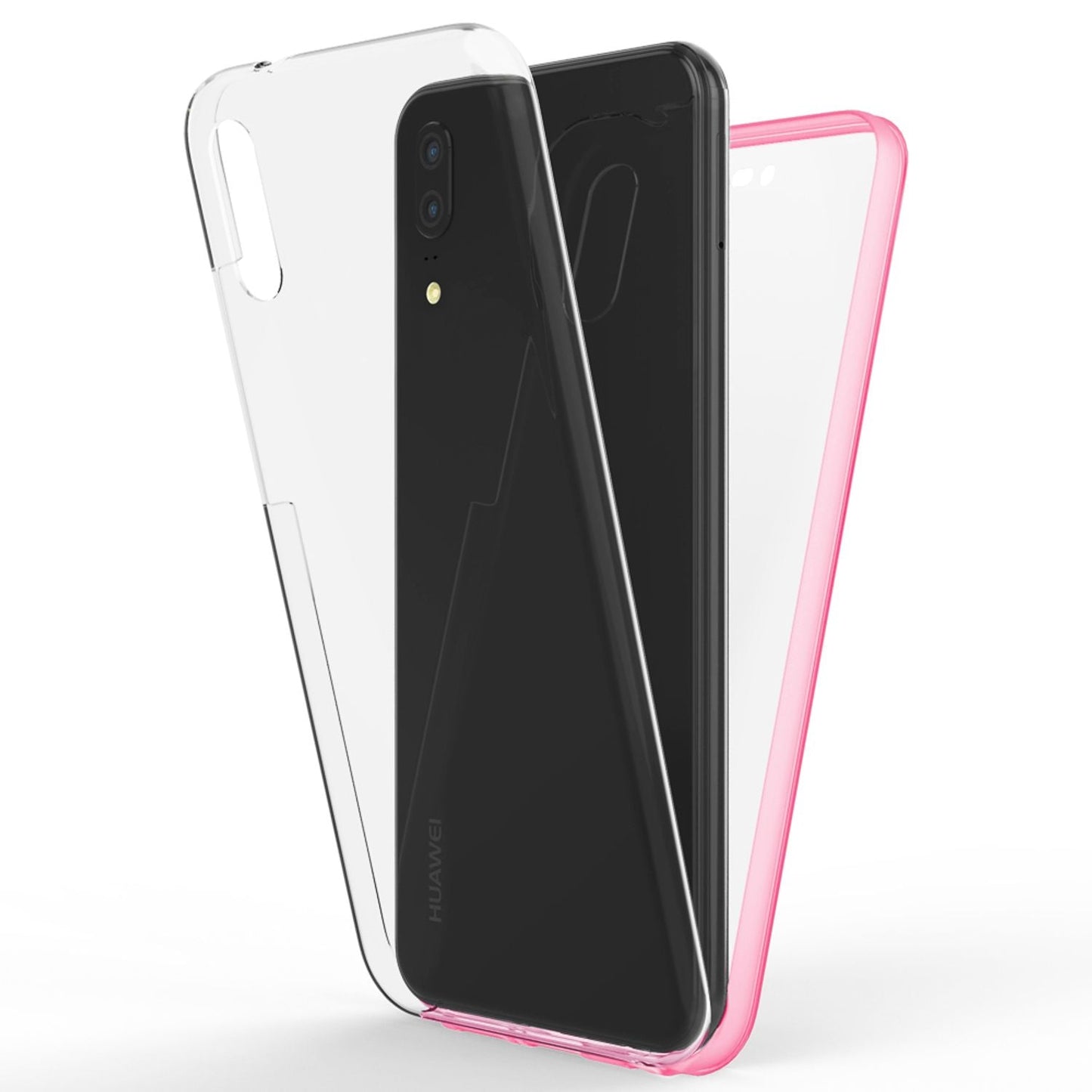 NALIA 360 Grad Handy Hülle für Huawei P20, Full Cover Case Bumper Displayschutz