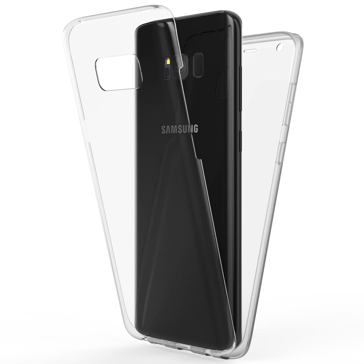 NALIA 360 gráðu símahulstur fyrir Samsung Galaxy S8, heilhúðað sílikonhulstur