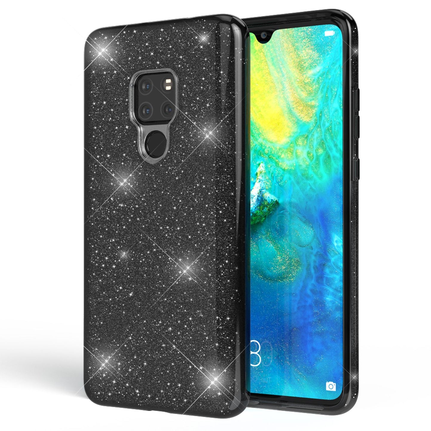 NALIA Phone Case for Huawei Mate20, Glitter Slim Silicone Case Cover Protective Case