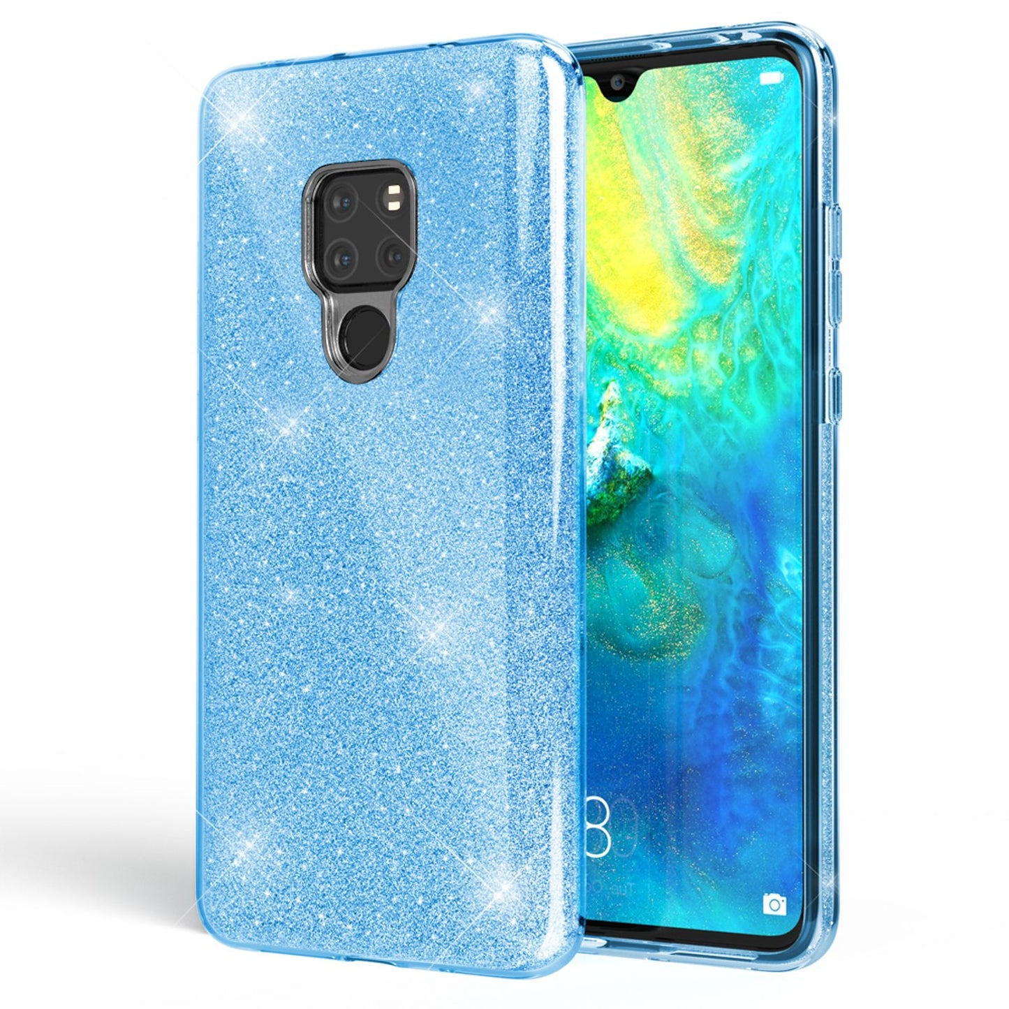 NALIA Phone Case for Huawei Mate20, Glitter Slim Silicone Case Cover Protective Case