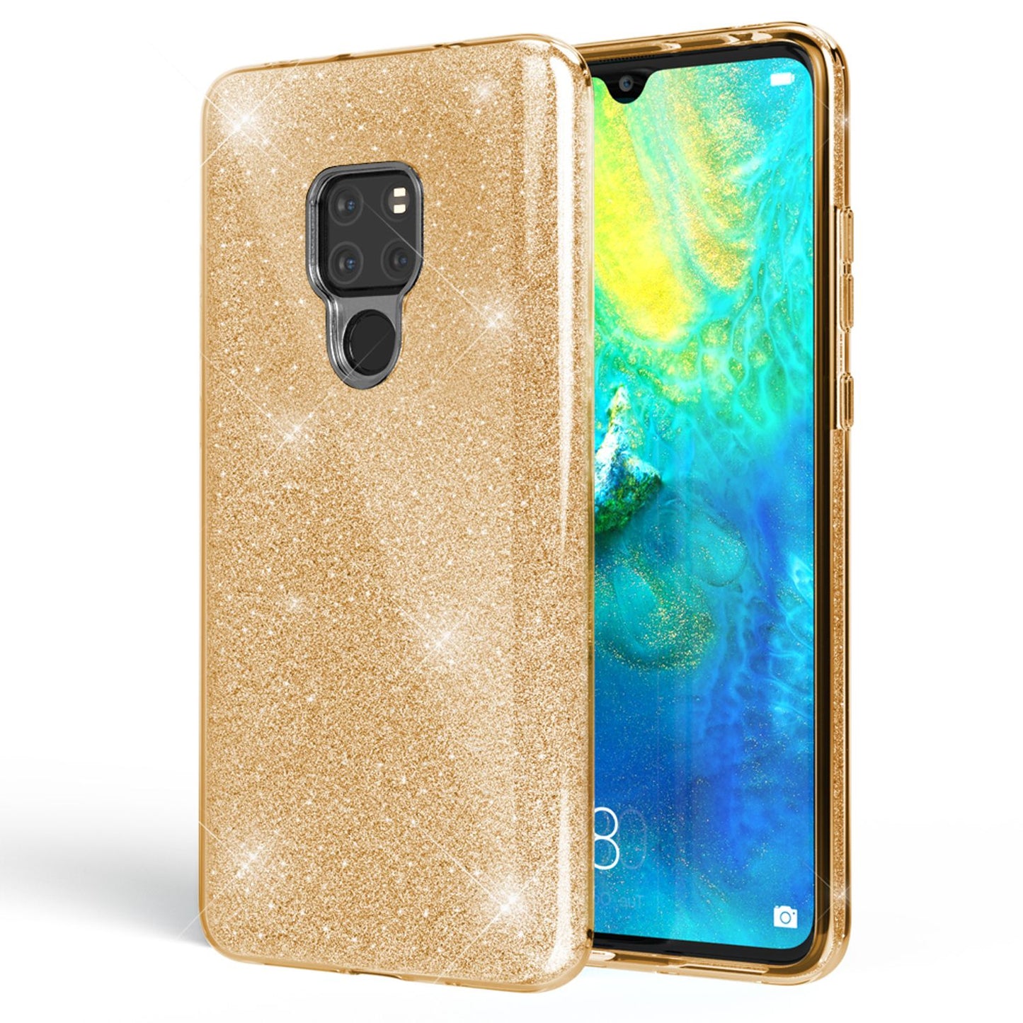 NALIA Phone Case for Huawei Mate20, Glitter Slim Silicone Case Cover Protective Case
