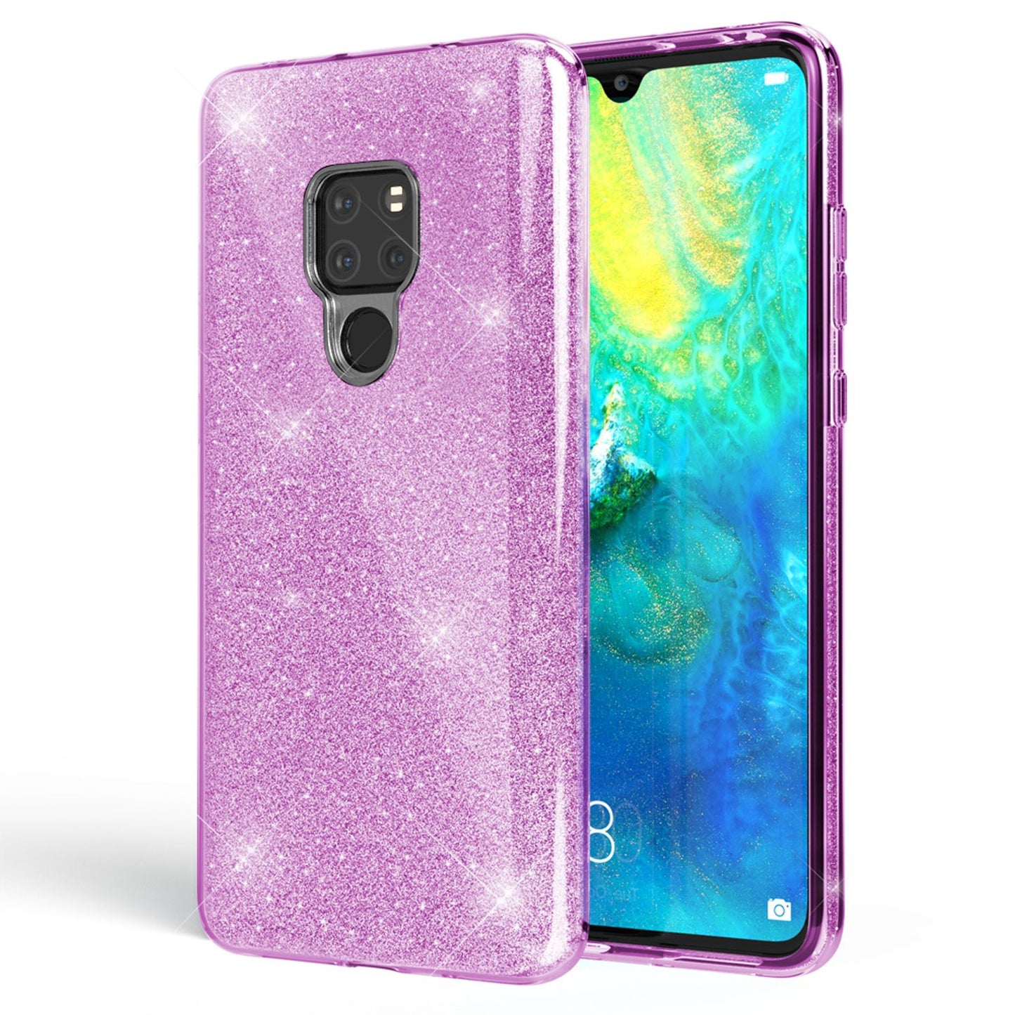 NALIA Phone Case for Huawei Mate20, Glitter Slim Silicone Case Cover Protective Case