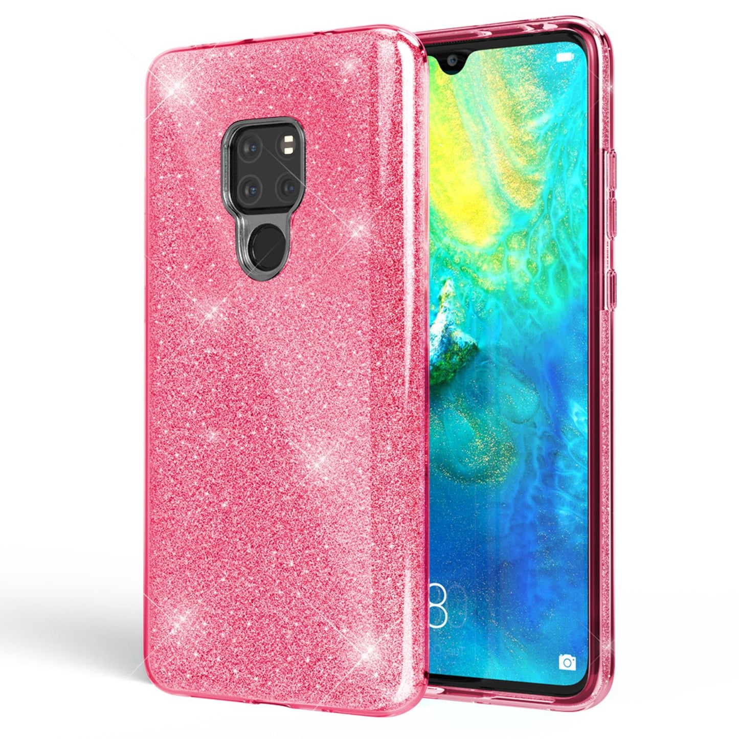 NALIA Phone Case for Huawei Mate20, Glitter Slim Silicone Case Cover Protective Case