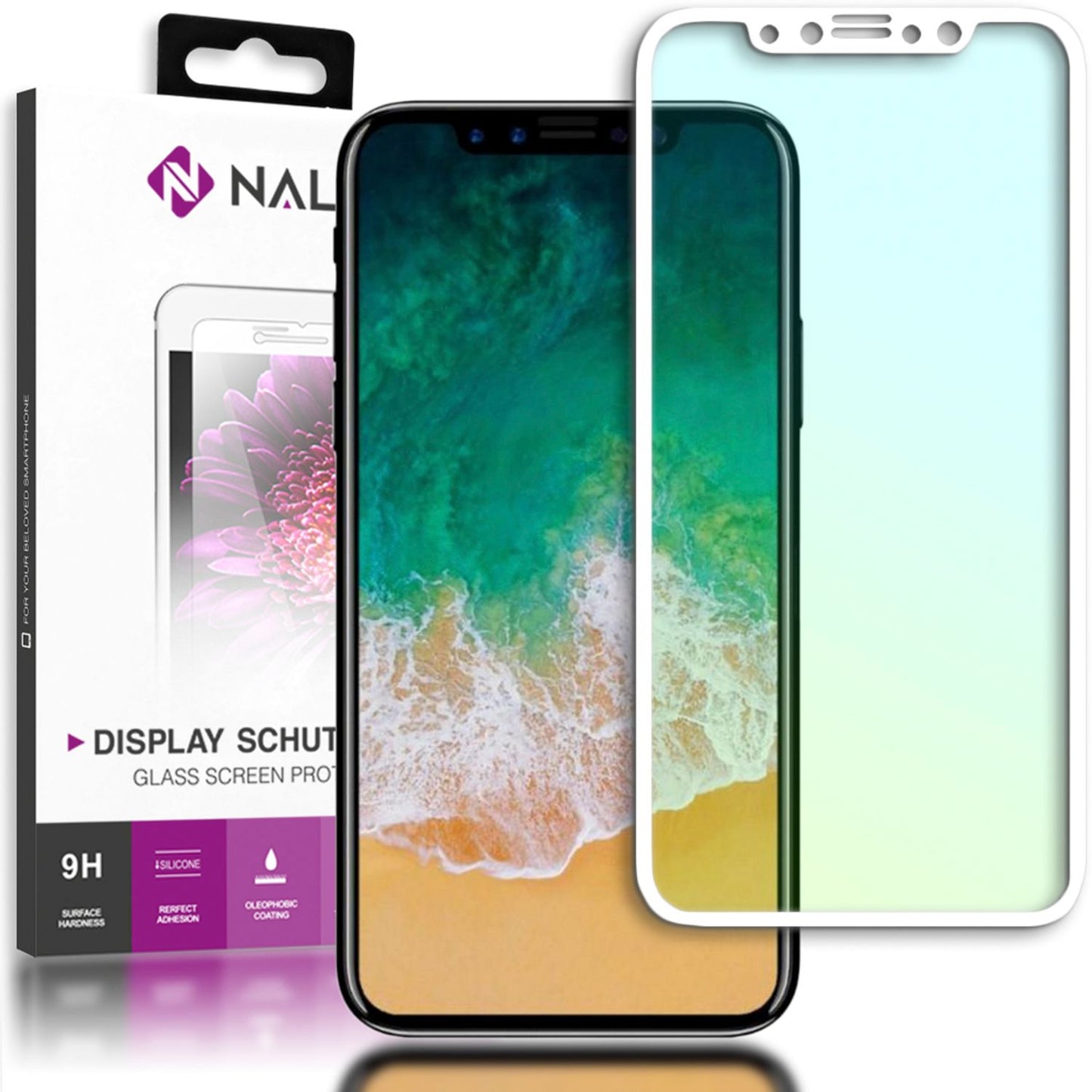 NALIA screen protector for iPhone 11 Pro / iPhone X XS, full display screen protection