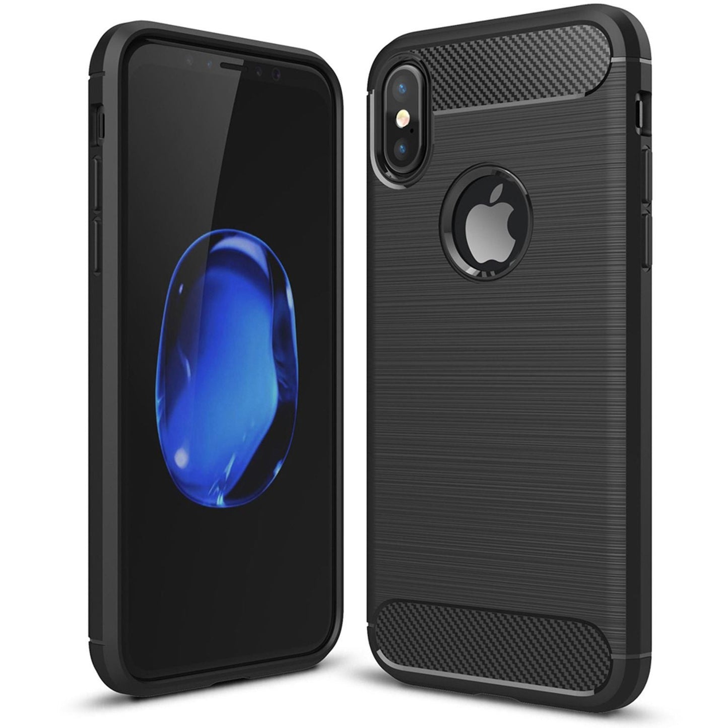 NALIA Phone Case for Apple iPhone XS Max, Carbon Fiber Stylish Phone Case