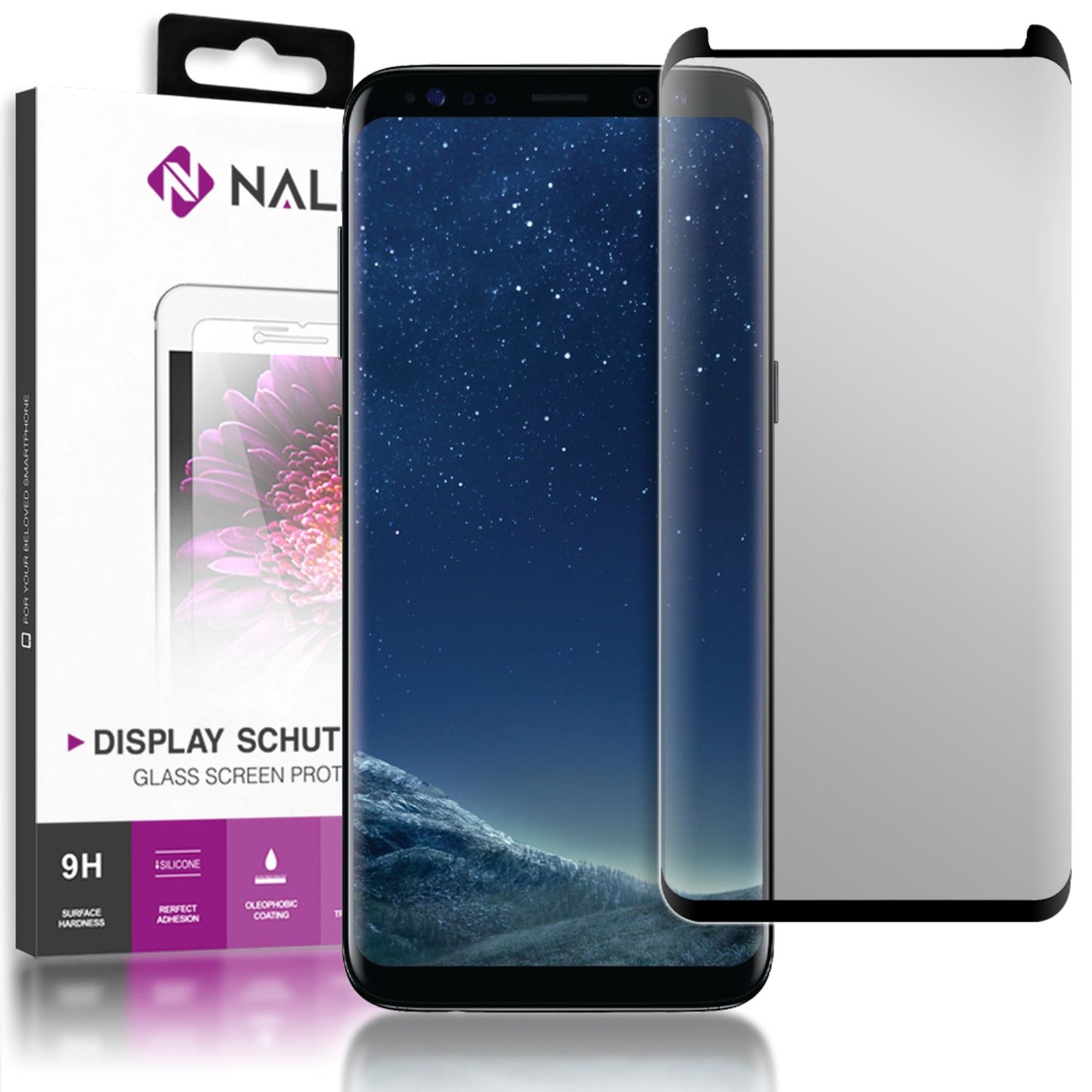 NALIA Sicht Schutzglas für Samsung Galaxy S8, Anti Spy Blickschutz Privacy Glas