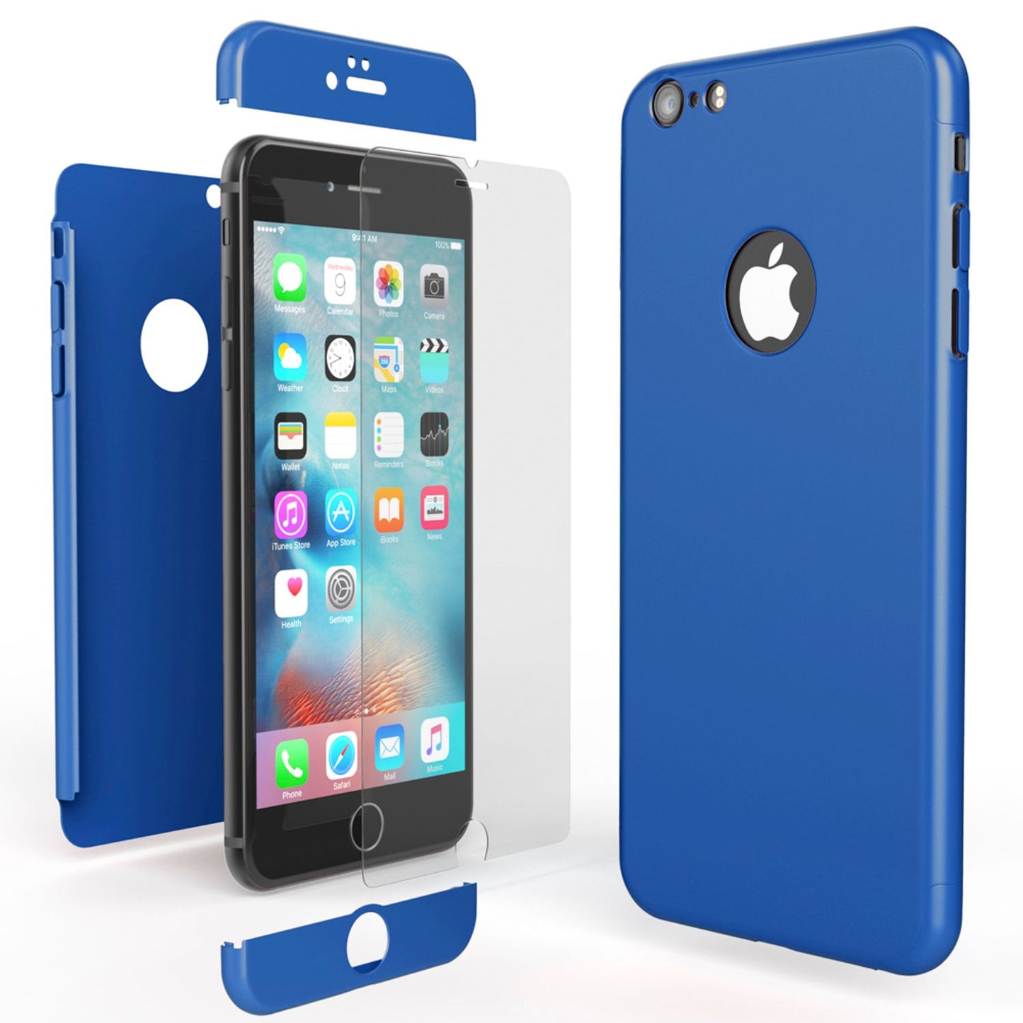 iPhone 6 Plus Hülle Rundum Handyhülle mit Displayschutz von NALIA, 360° Case