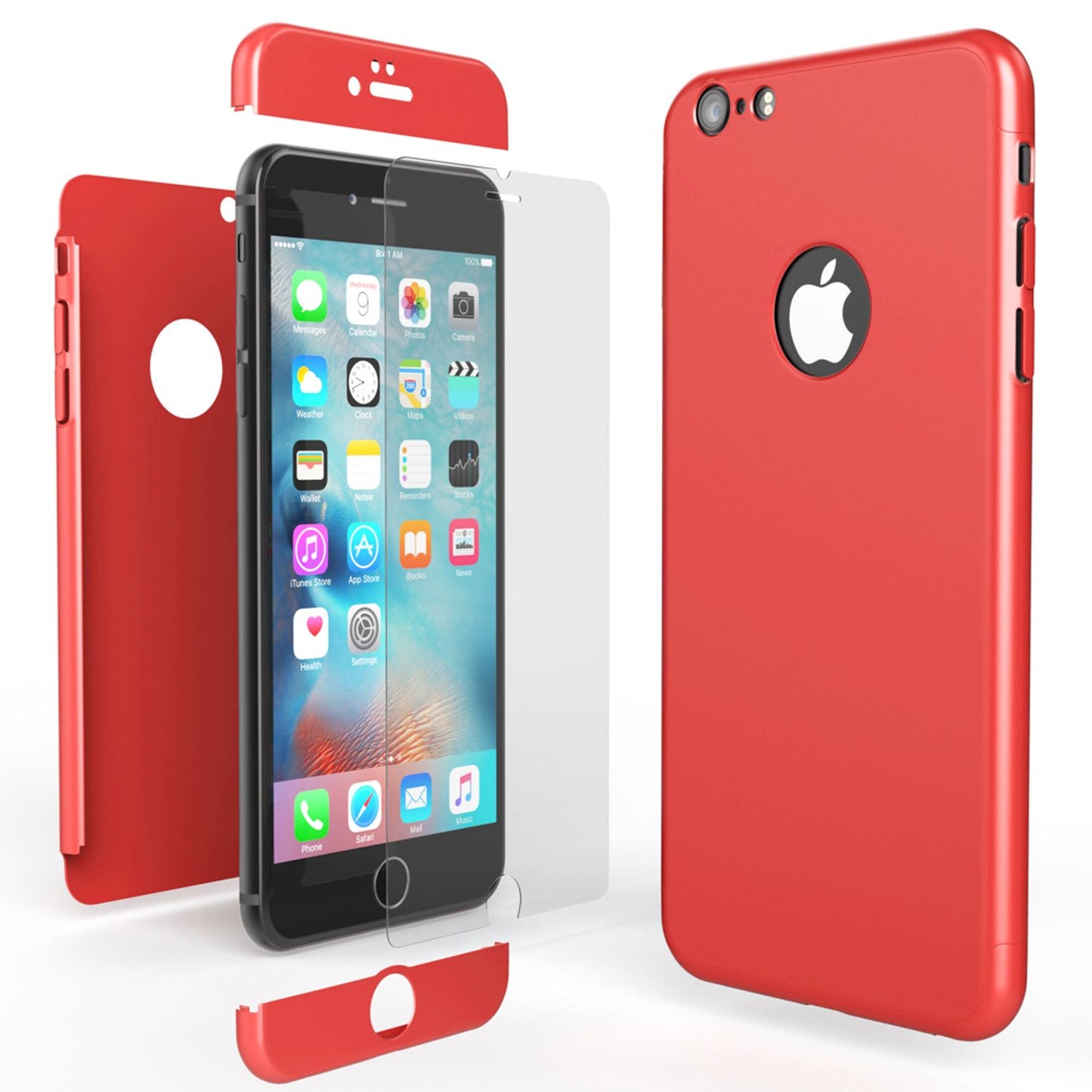 iPhone 6 Plus Hülle Rundum Handyhülle mit Displayschutz von NALIA, 360° Case