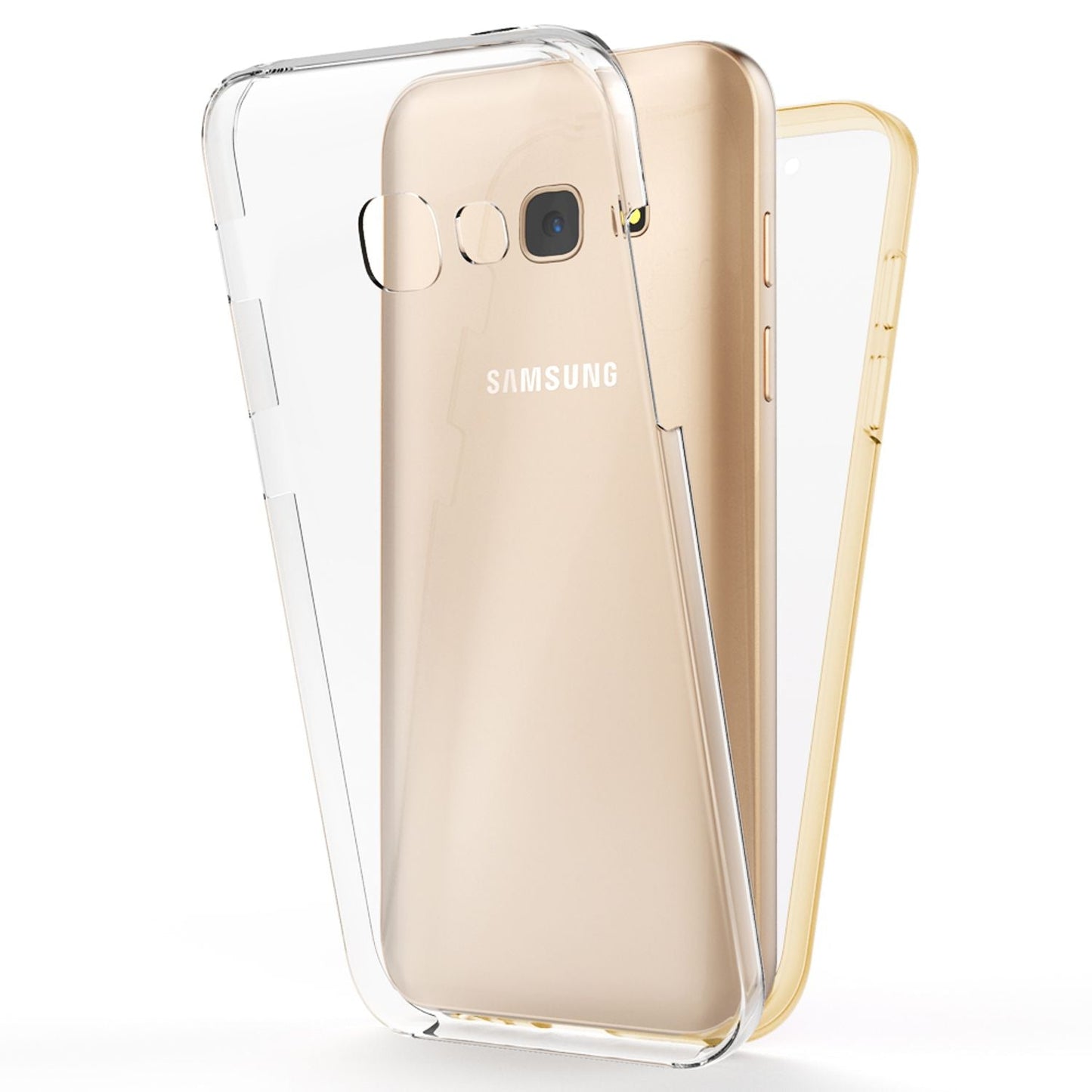 NALIA 360 Grad Handy Hülle für Samsung Galaxy A5 2017, Full Cover Case Bumper