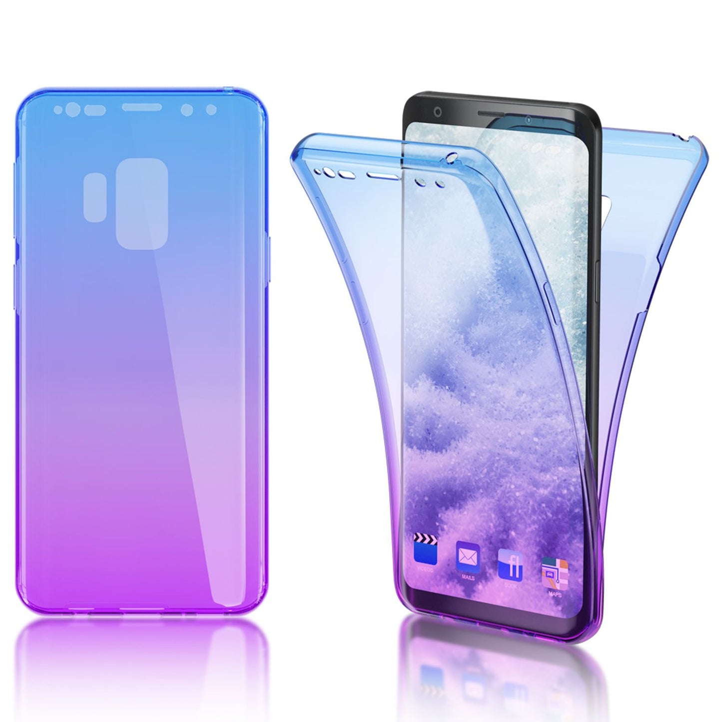 Samsung Galaxy S9 360 Grad Handy Hülle von NALIA Full Cover vorne & hinten Rundum