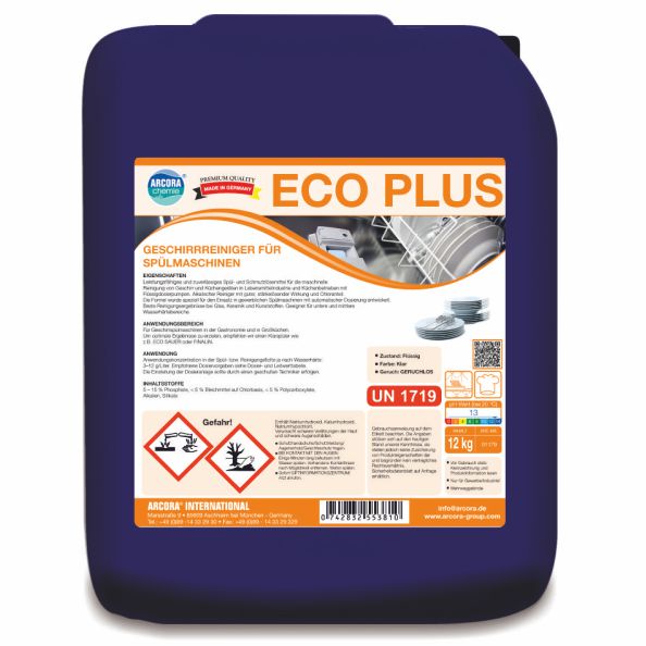 Arcora Eco Plus Dishwasher Detergent | Pack (12 kg)
