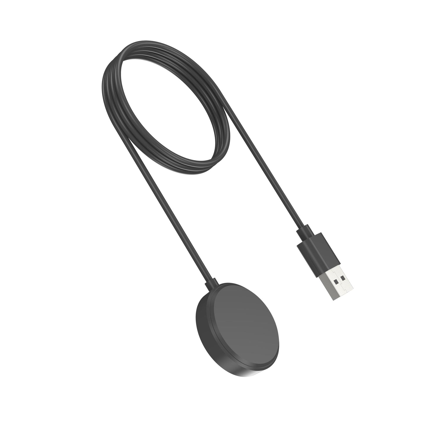 SYSTEM-S USB 2.0 snúra 100 cm hleðslustöð fyrir Realme Watch 3 Pro snjallúr í svörtu